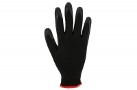 Feinstrickhandschuh mit Latex-Beschichtung, schrumpfgeraut, schwarz, Gre 9