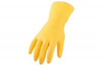 Natural latex gloves, yellow