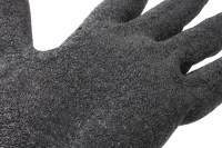 Feinstrickhandschuhe mit Latexbeschichtung, schrumpfgeraut, grau/schwarz, 12 Paar