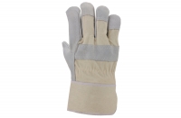 Rindspaltleder-Handschuhe, mittlere Strke, wei, 12 Paar