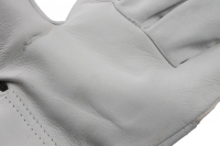 Rindspaltleder-Handschuhe, mittlere Strke, wei, 12 Paar