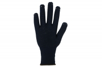 Fine-knit gloves with vinyl dots, schwarz, 12 pairs
