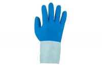 Latex-Chemikalienschutzhandschuhe, blau, 12 Paar