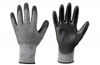Cut-resistant gloves, PU-coated, 12 pairs