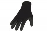 Polyester-glove with smooth nitrile coating, 12 pairs